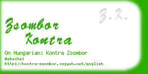 zsombor kontra business card